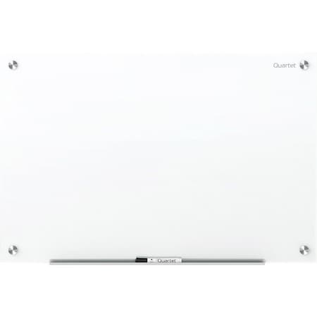 Quartet Dry-Erase Board, Glass, Frameless, 36"Wx24"L, White QRTG23624W